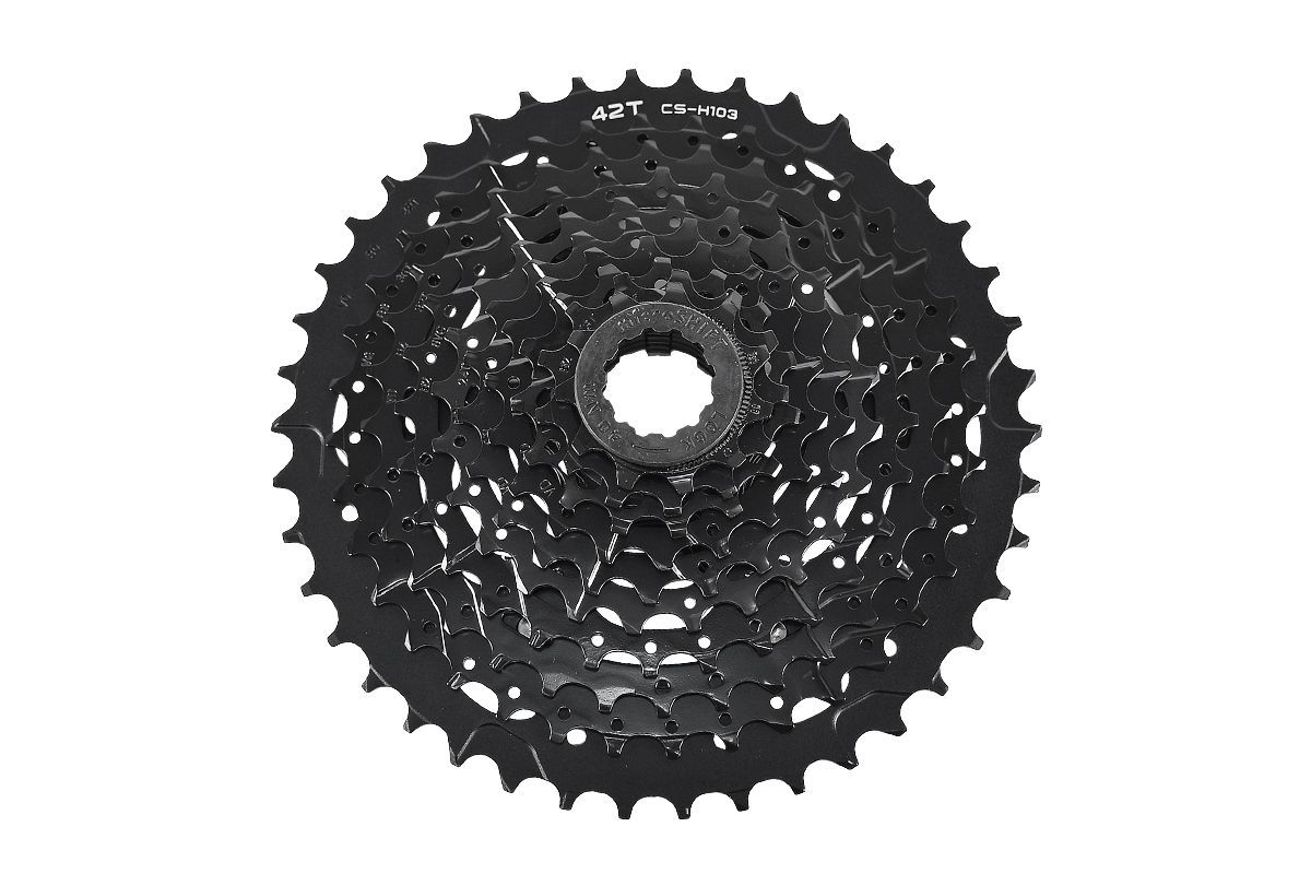 Кассета MICROSHIFT XLE CSH103-42-10, 10 скоростей (11-13-15-18-21-24-28-32-36-42T) без упаковки, черный