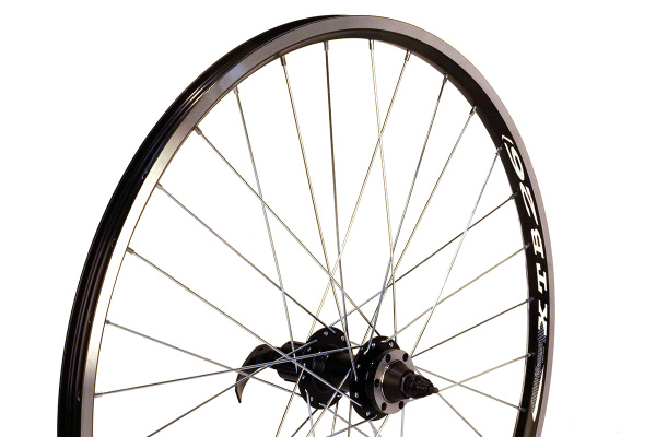 Колесо 29" MTB,заднее, двойной обод XTB-26 ,алюм.сплав, черный,черная втулка IS6 JY-D142DSE,под кассету 8-9пер.,крепление ротора IS6